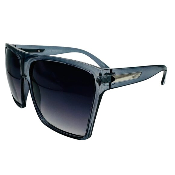 6055 | Grey Square Oversize Sunglasses - Picture 2 of 5